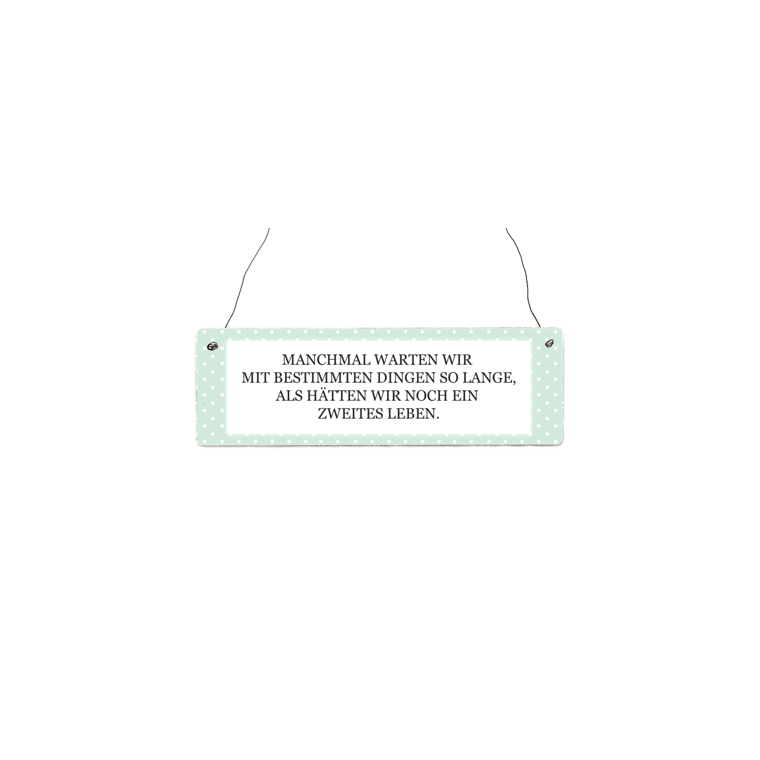 INTERLUXE Holzschild MANCHMAL WARTEN WIR Geschenk Leben Türschild Spruch