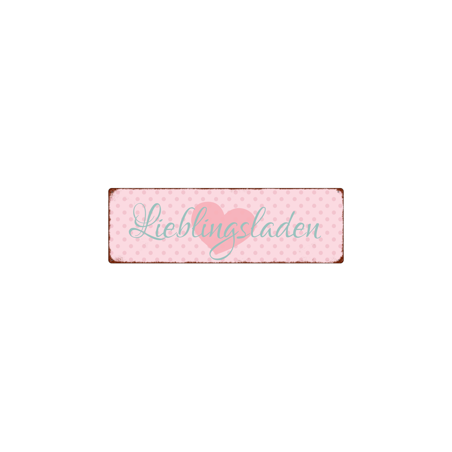 METALLSCHILD Türschild LIEBLINGSLADEN Dekoration Geschäft Auslage Laden Geschenk