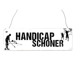 INTERLUXE Holzschild HANDICAPSCHONER Golf Hobby Geschenk...