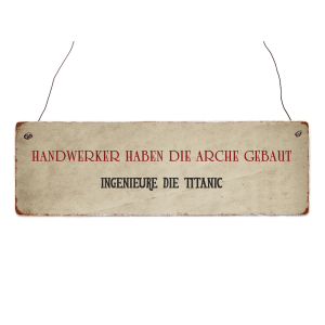 INTERLUXE Holzschild HANDWERKER HABEN DIE ARCHE GEBAUT...