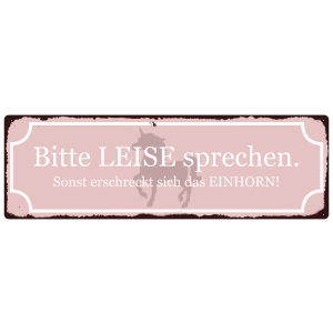 METALLSCHILD Türschild BITTE LEISE SPRECHEN -...