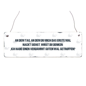 Holzschild Dekoschild AN DEM TAG AN DEM DU MICH Spruch Lustig Humor Shabby