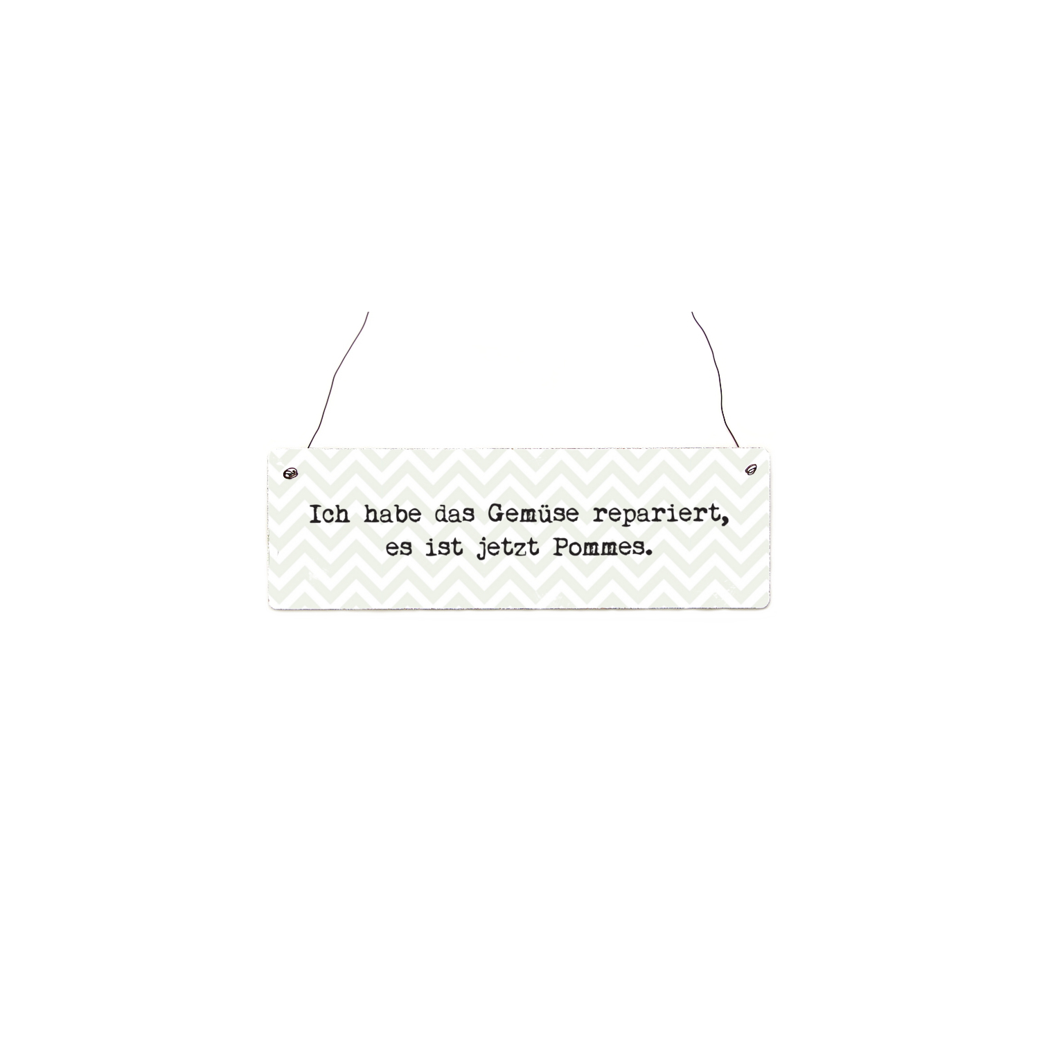 Holzschild Dekoschild ICH HABE DAS GEMÜSE REPARIERT Lustig Spruch Shabby Küche