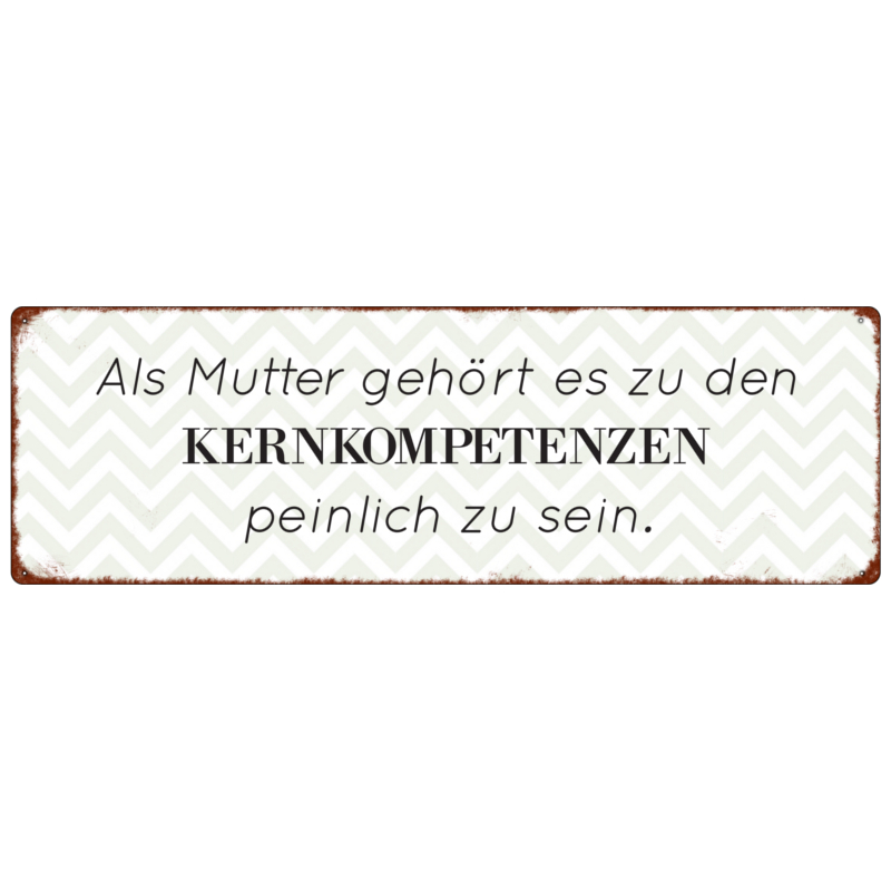 METALLSCHILD Blechschild ALS MUTTER GEHÖRT ES Mutter Spruch Lustig Türschild