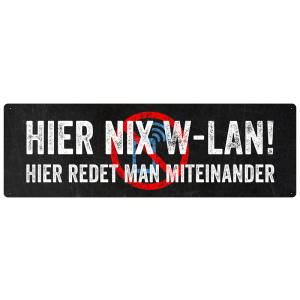 HIER NIX W-LAN Schild Handyverbot Blechschild Club Cafe...