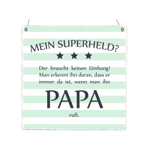 XL Holzschild MEIN SUPERHELD PAPA Vatertag Geschenk...