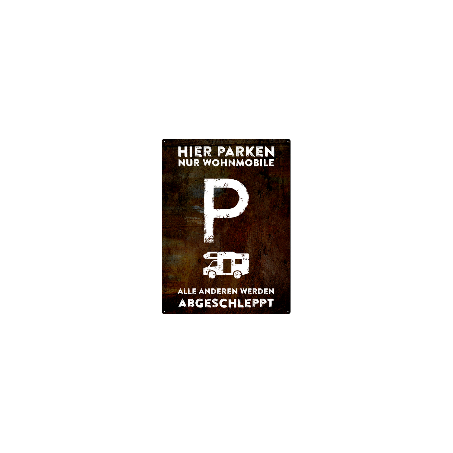 PARKSCHILD 28x20cm HIER PARKEN NUR WOHNMOBILE Parkplatz Camping Dauercamper