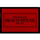 FUSSMATTE Türmatte BEACH HOUSE Strand Maritim Einzug Schmutzmatte Urlaub Rot