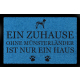 FUSSMATTE Türmatte EIN ZUHAUSE OHNE [ MÜNSTERLÄNDER ] Tierisch Hund Viele Farben Royalblau