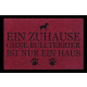 FUSSMATTE Türmatte EIN ZUHAUSE OHNE [ BULLTERRIER ] Hund Tierisch Viele Farben Bordeauxrot