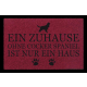 FUSSMATTE Türmatte EIN ZUHAUSE OHNE [ COCKER SPANIEL ] Hund Spruch Viele Farben Bordeauxrot