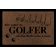 FUSSMATTE Türmatte HIER WOHNT EIN GOLFER Hobby Golf Geschenk 60x40 cm Spruch Braun