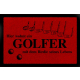 FUSSMATTE Türmatte HIER WOHNT EIN GOLFER Hobby Golf Geschenk 60x40 cm Spruch Rot