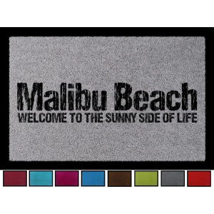 FUSSMATTE Türmatte MALIBU BEACH 60x40 cm Geschenk Flur Eingang Sommer Strand