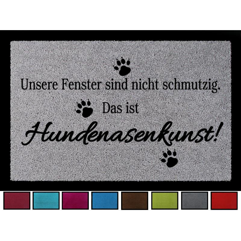 SCHMUTZMATTE Fußmatte HUNDENASENKUNST Tierisch Hund Haustier 60x40 cm Eingang