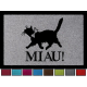 TÜRVORLEGER Fußmatte MIAU Katze Tierisch 60x40 cm Schmutzmatte Viele Farben