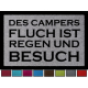 FUSSMATTE Schmutzmatte DES CAMPERS FLUCH Lustig Camping Wohnwagen Viele Farben Hellgrau