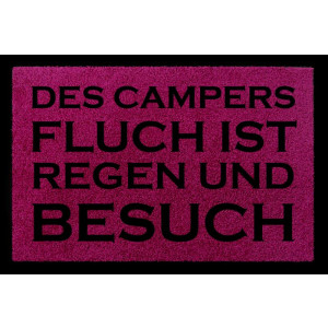 FUSSMATTE Schmutzmatte DES CAMPERS FLUCH Lustig Camping Wohnwagen Viele Farben Fuchsia