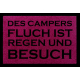 FUSSMATTE Schmutzmatte DES CAMPERS FLUCH Lustig Camping Wohnwagen Viele Farben Fuchsia