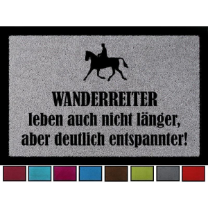 FUSSMATTE Schmutzmatte WANDERREITER Pferd Hobby Reiten...