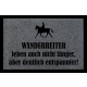 FUSSMATTE Schmutzmatte WANDERREITER Pferd Hobby Reiten Geschenk Viele Farben Dunkelgrau