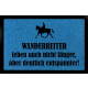 FUSSMATTE Schmutzmatte WANDERREITER Pferd Hobby Reiten Geschenk Viele Farben Royalblau