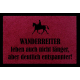 FUSSMATTE Schmutzmatte WANDERREITER Pferd Hobby Reiten Geschenk Viele Farben Bordeauxrot