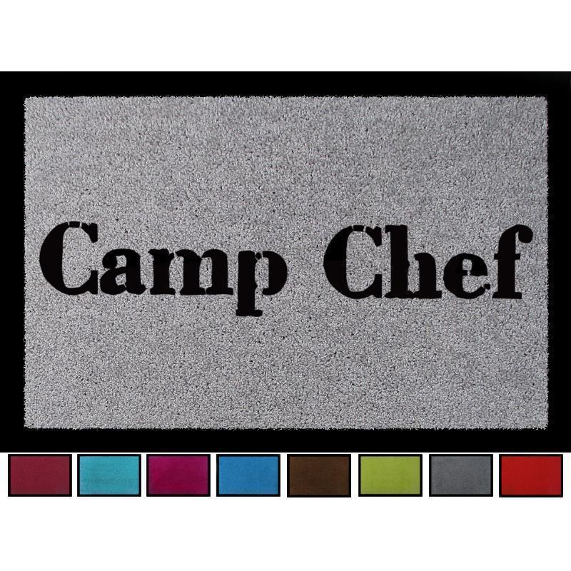 FUSSMATTE Schmutzmatte CAMP CHEF Hobby Camping Wohnwagen Türmatte Viele Farben