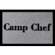 FUSSMATTE Schmutzmatte CAMP CHEF Hobby Camping Wohnwagen Türmatte Viele Farben Hellgrau