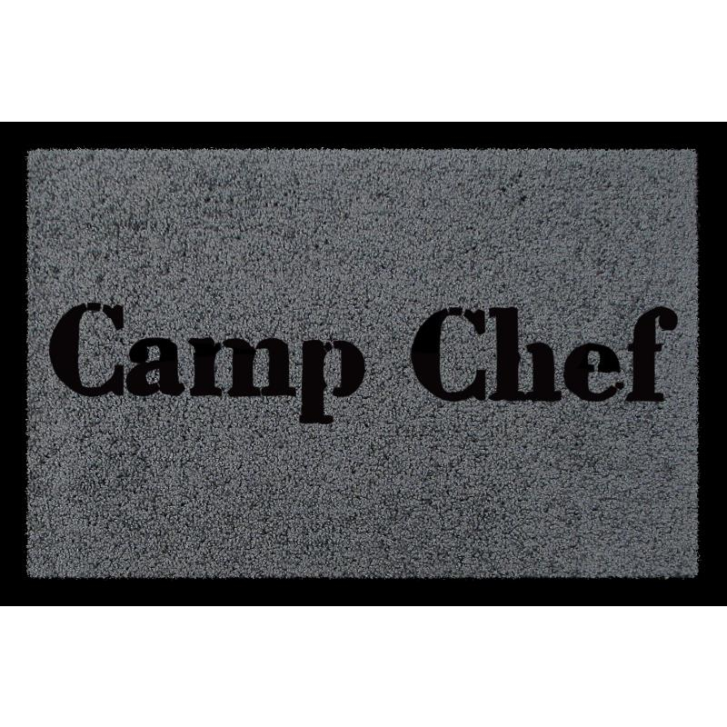 FUSSMATTE Schmutzmatte CAMP CHEF Hobby Camping Wohnwagen Türmatte Viele Farben Dunkelgrau