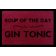 FUSSMATTE Schmutzmatte SOUP OF THE DAY Gin Tonic Spruch WG Flur Viele Farben Bordeauxrot