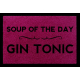 FUSSMATTE Schmutzmatte SOUP OF THE DAY Gin Tonic Spruch WG Flur Viele Farben Fuchsia