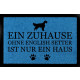 FUSSMATTE Schmutzmatte EIN ZUHAUSE OHNE [ ENGLISH SETTER ] Hund Viele Farben Royalblau