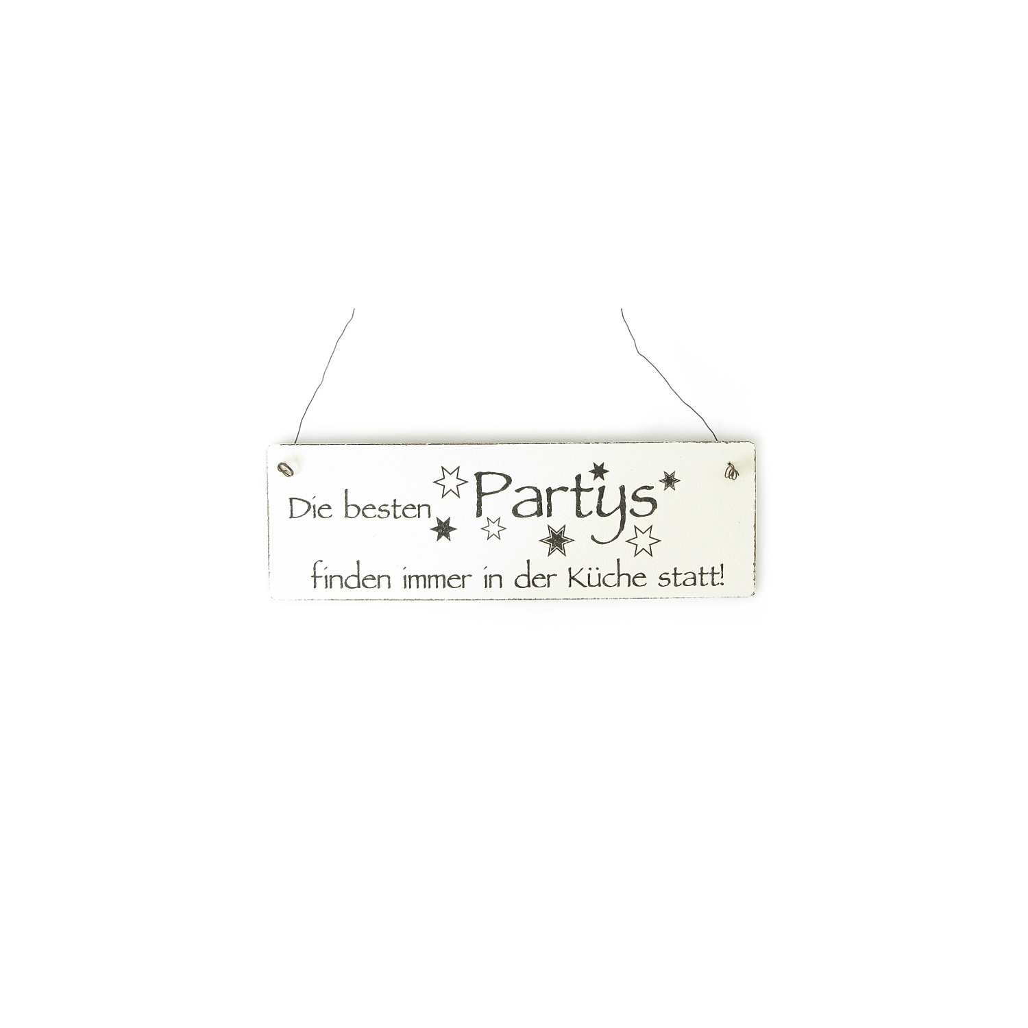 Shabby Vintage Schild Dekoschild Holz DIE BESTEN PARTYS FINDEN IN DER KÜCHE STATT