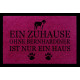 TÜRMATTE Fußmatte EIN ZUHAUSE OHNE [ BERNHARDINER ] Tierisch Hund Viele Farben Fuchsia