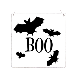 XL Shabby Vintage Schild Dekoschild Türschild BOO Halloween Dekoration