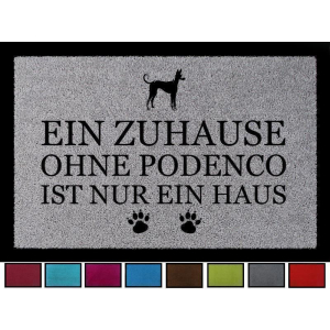 FUSSMATTE Türvorleger EIN ZUHAUSE OHNE [ PODENCO ] Hund Türmatte Viele Farben