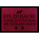 FUSSMATTE Türvorleger EIN ZUHAUSE OHNE [ CATTLE DOG ] Hund Viele Farben Bordeauxrot