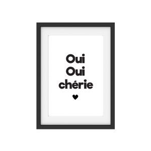 INTERLUXE Kunstdruck OUI OUI CHERIE Französisch...