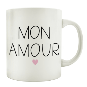 TASSE Kaffeebecher MON AMOUR Meine Liebe Französisch...
