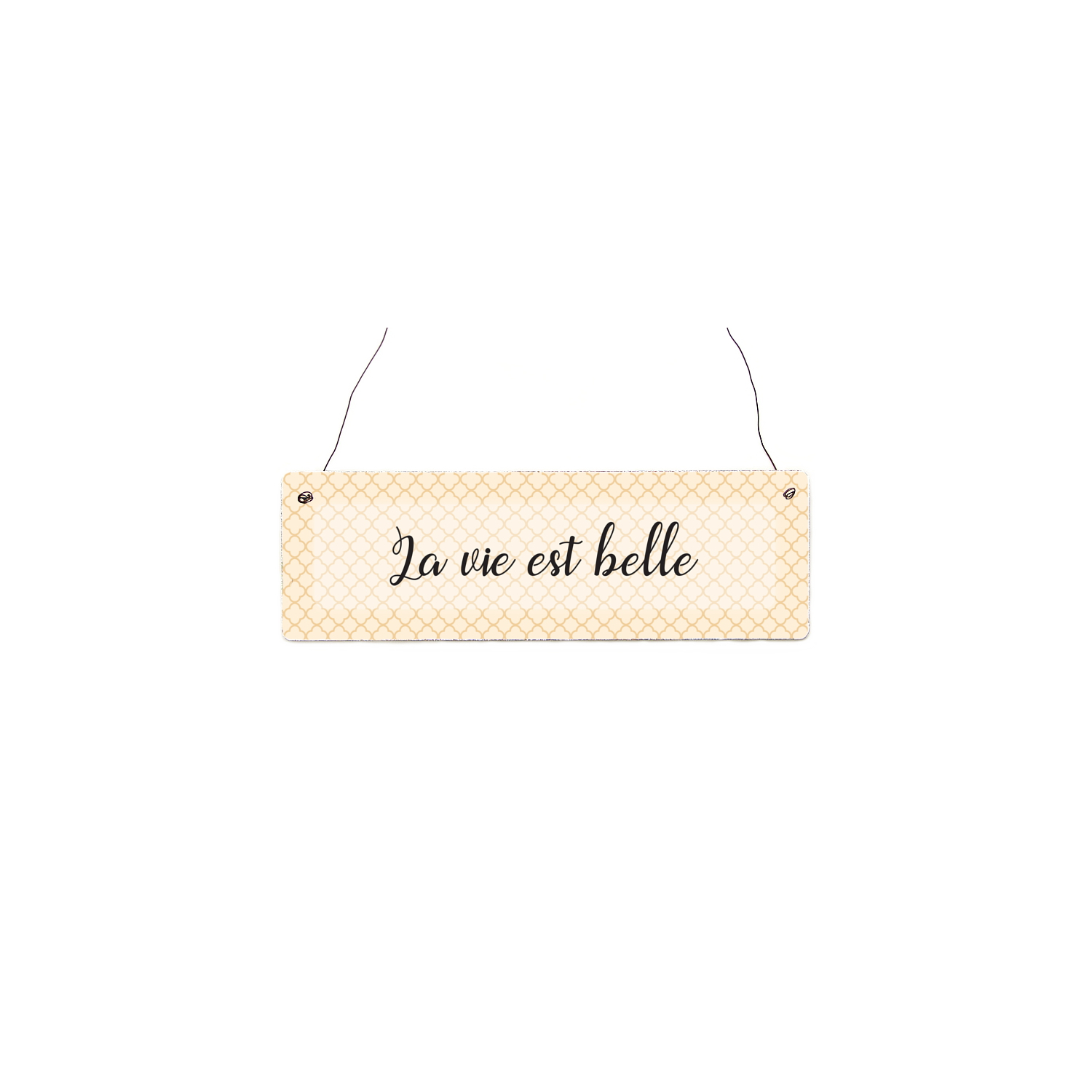 Holzschild Shabby LA VIE EST BELLE Das Leben ist schön Französisch Fr