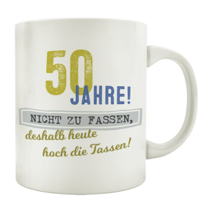 TASSE Kaffeebecher 50 JAHRE NICHT ZU FASSEN Geschenk...