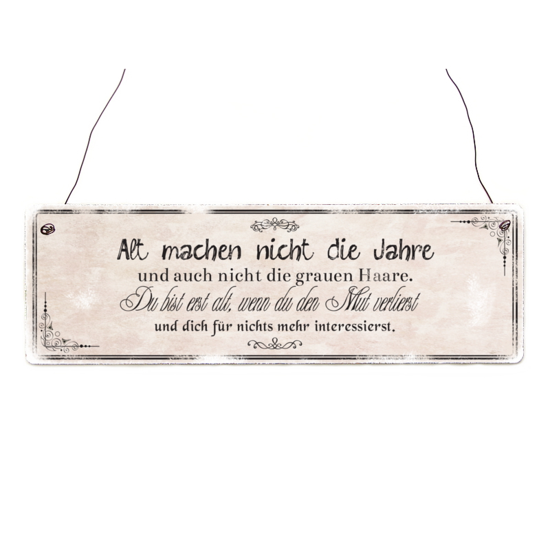 Holzschild Shabby Alt Machen Nicht Die Jahre Geschenk Familie Freund 9 99