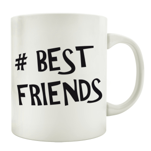 TASSE Kaffeebecher BEST FRIENDS Hashtag Freunde Geburtstag Geschenk Frau Mann