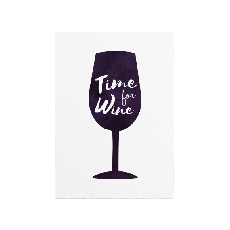 WANDTAFEL Holzschild TIME FOR WINE Schatten Geschenk Alkohol Wein Modern