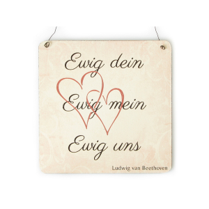 XL Shabby Vintage Schild Dekoschild EWIG DEIN EWIG MEIN...