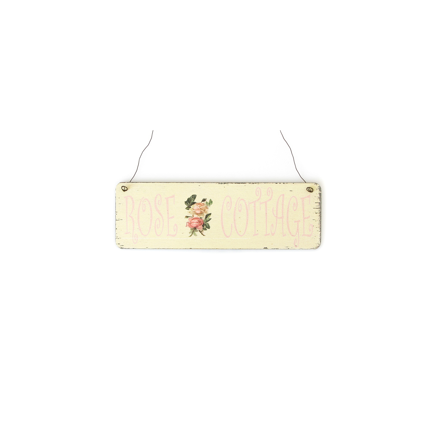 Shabby Vintage Schild Türschild ROSE COTTAGE Dekoschild Holzschild Landhaus Chic