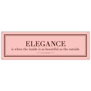 METALLSCHILD Blechschild ELEGANCE Elegant Coco Chanel...