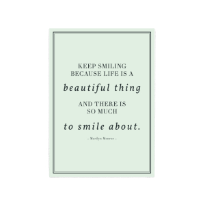 42x30cm Shabby Holzschild KEEP SMILING BECAUSE LIFE IS A...
