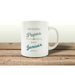 TASSE Kaffeebecher DIE BESTEN PAPAS SIND IM WUNSCHMONAT...